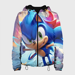 Куртка с капюшоном женская Sonic 1, цвет: 3D-черный