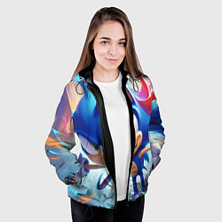 Куртка с капюшоном женская Sonic 1, цвет: 3D-черный — фото 2