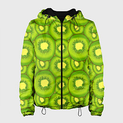 Куртка с капюшоном женская Киви цветной паттерн, цвет: 3D-черный