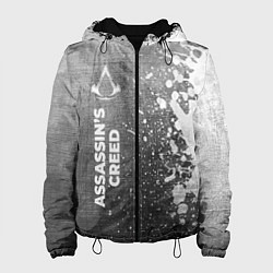 Куртка с капюшоном женская Assassins Creed - grey gradient по-вертикали, цвет: 3D-черный