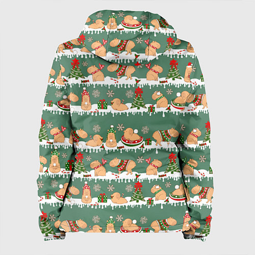 Женская куртка Много капибар на Новый год и Рождество / 3D-Черный – фото 2