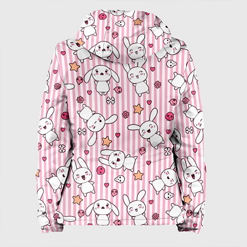 Женская куртка Зайчики паттерн / 3D-Черный – фото 2