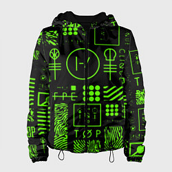 Куртка с капюшоном женская Twenty one pilots neon, цвет: 3D-черный