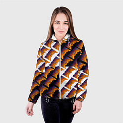 Куртка с капюшоном женская Doom logo pattern, цвет: 3D-белый — фото 2