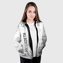 Куртка с капюшоном женская Megadeth - white gradient вертикально, цвет: 3D-черный — фото 2