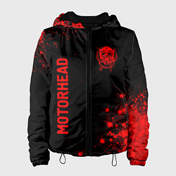 Куртка с капюшоном женская Motorhead - red gradient вертикально, цвет: 3D-черный