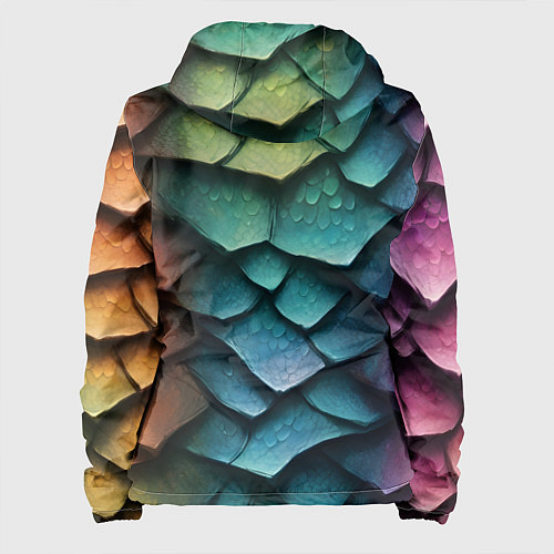 Женская куртка Цветная чешуя дракона / 3D-Черный – фото 2