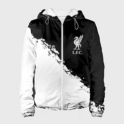 Женская куртка Liverpool fc белые краски