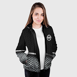 Куртка с капюшоном женская Nissan carbon auto, цвет: 3D-черный — фото 2