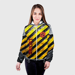 Куртка с капюшоном женская RUST grunge, цвет: 3D-белый — фото 2