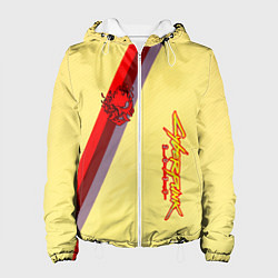 Куртка с капюшоном женская Samurai geometry steel, цвет: 3D-белый