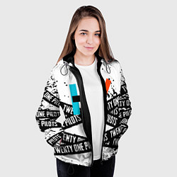 Куртка с капюшоном женская Twenty one pilots rock, цвет: 3D-черный — фото 2