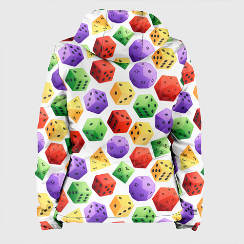 Женская куртка Игровые разноцветные кости паттерн / 3D-Черный – фото 2
