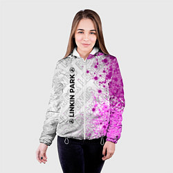 Куртка с капюшоном женская Linkin Park 2024 rock legends по-вертикали, цвет: 3D-белый — фото 2