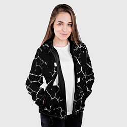 Куртка с капюшоном женская Half life pattern краски, цвет: 3D-черный — фото 2