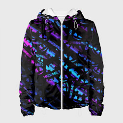 Куртка с капюшоном женская Marshmello neon club, цвет: 3D-белый