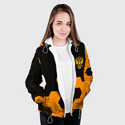 Куртка с капюшоном женская Герф РФ соты броня, цвет: 3D-белый — фото 2