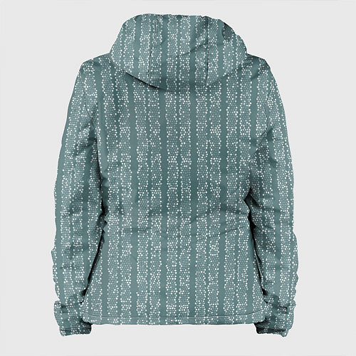 Женская куртка Холодный синий полосы в мелкую крапинку / 3D-Черный – фото 2