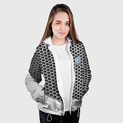Куртка с капюшоном женская Volkswagen metal motors, цвет: 3D-белый — фото 2