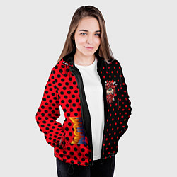 Куртка с капюшоном женская Doom pattern steell, цвет: 3D-черный — фото 2