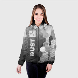 Куртка с капюшоном женская Rust - grey gradient по-вертикали, цвет: 3D-черный — фото 2