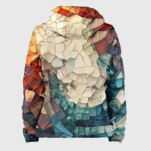 Женская куртка Мозаика в виде плитки / 3D-Черный – фото 2