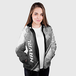 Куртка с капюшоном женская Haval - grey gradient вертикально, цвет: 3D-черный — фото 2