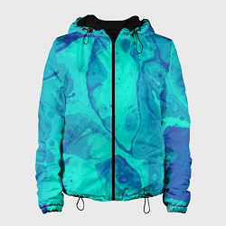 Куртка с капюшоном женская Эффект размытых красок, цвет: 3D-черный