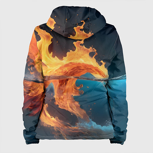 Женская куртка Вода и огонь / 3D-Черный – фото 2