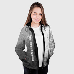 Куртка с капюшоном женская Dead Space - grey gradient по-вертикали, цвет: 3D-черный — фото 2