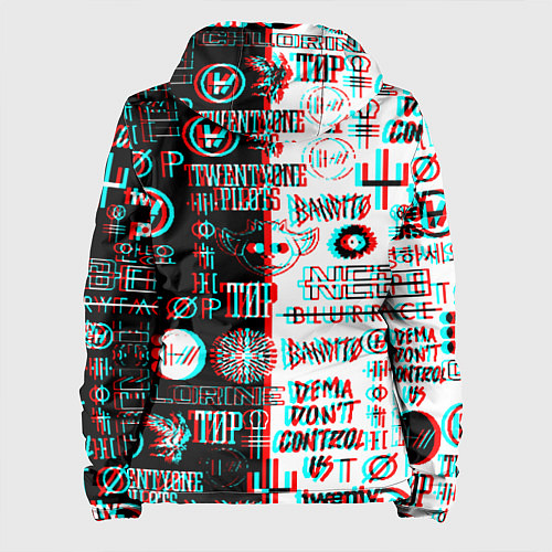 Женская куртка Twenty one pilots glitch pattern / 3D-Черный – фото 2