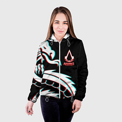 Куртка с капюшоном женская Assassins Creed Shadows game, цвет: 3D-белый — фото 2