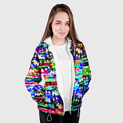 Куртка с капюшоном женская Marshmello music краски, цвет: 3D-белый — фото 2