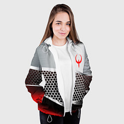 Куртка с капюшоном женская Quake metal steel, цвет: 3D-белый — фото 2