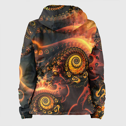 Женская куртка Оптические узоры фракталы / 3D-Черный – фото 2