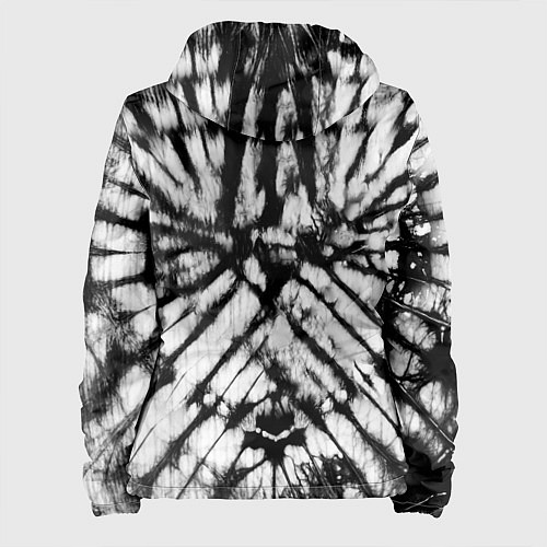 Женская куртка Абстрактное сердце - черно-белый тай-дай / 3D-Черный – фото 2