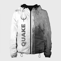 Куртка с капюшоном женская Quake - white gradient по-вертикали, цвет: 3D-черный
