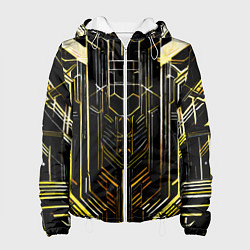 Женская куртка Gold lines on a black background