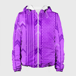 Куртка с капюшоном женская Закулисье фиолетовые обои, цвет: 3D-белый