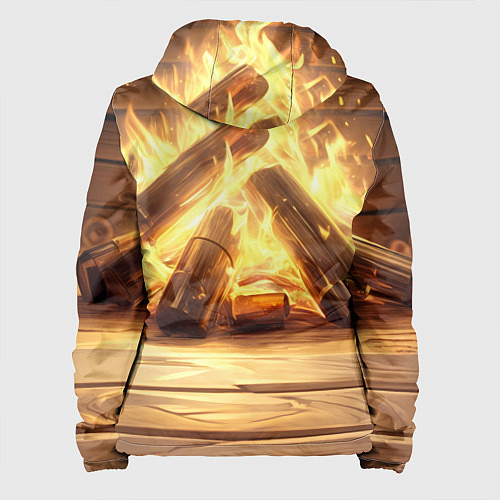 Женская куртка Зеленая новогодняя змея 2025 года / 3D-Черный – фото 2