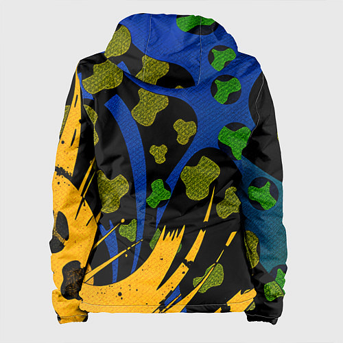 Женская куртка Абстрактные пятна леопарда / 3D-Черный – фото 2