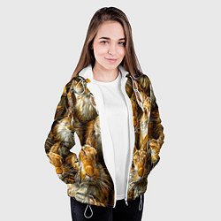 Куртка с капюшоном женская Зайцы, цвет: 3D-белый — фото 2