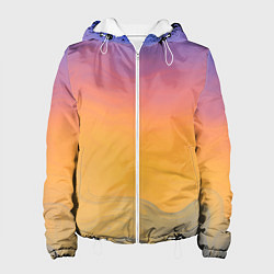 Куртка с капюшоном женская Яркий градиент, цвет: 3D-белый