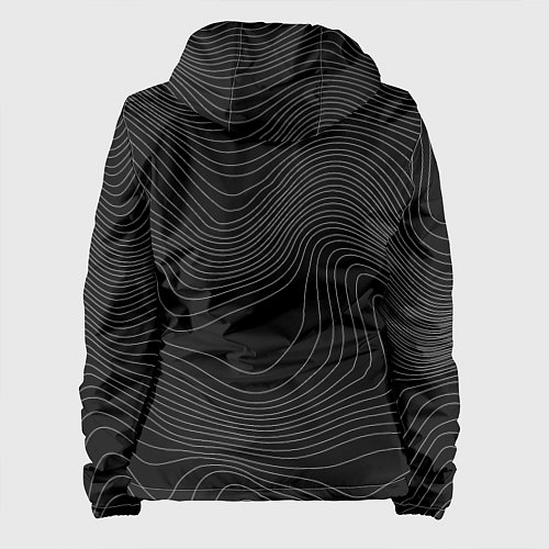 Женская куртка Arctic Monkeys - белые линии / 3D-Черный – фото 2