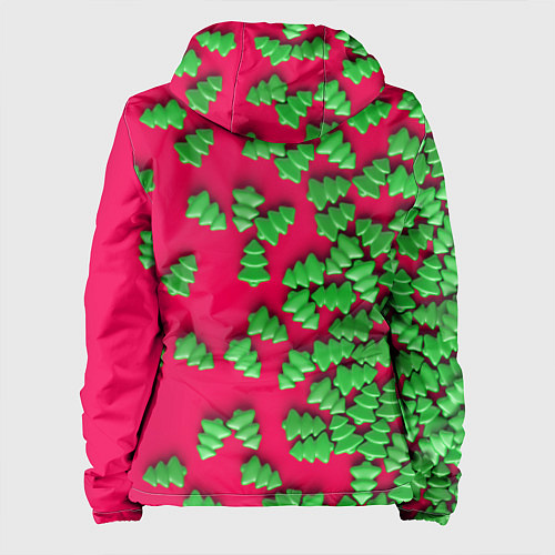 Женская куртка Веселые елочки / 3D-Черный – фото 2