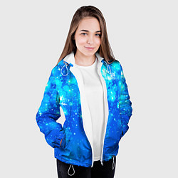 Куртка с капюшоном женская Морозное свечение, цвет: 3D-белый — фото 2