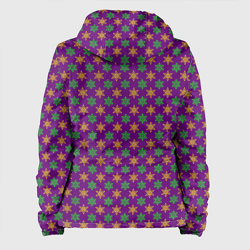 Женская куртка Вихрь снежинок / 3D-Черный – фото 2