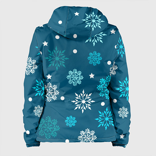 Женская куртка Резные снежинки / 3D-Черный – фото 2