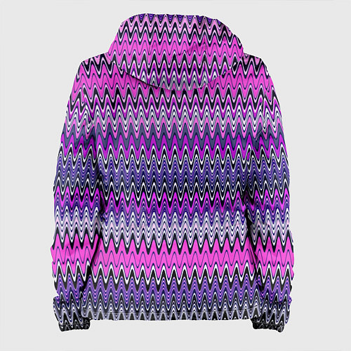 Женская куртка Сиренево-розовый узоры / 3D-Черный – фото 2