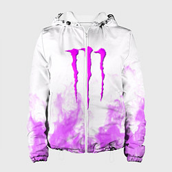 Куртка с капюшоном женская Monster energy neon flame, цвет: 3D-белый